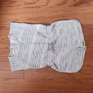 Design History Girl's French Terry Cap-Sleeve Romper, Size 5